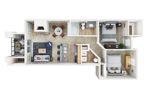 Timbers at Tualatin Two Bedroom One bath